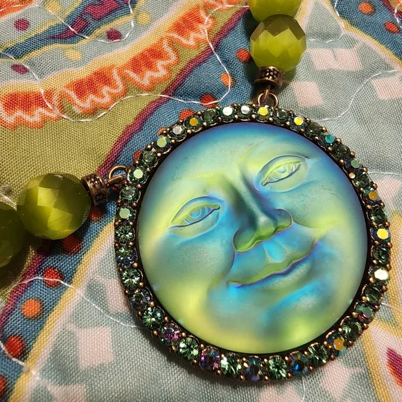 Kirk's Folly Seaview Moon Magic Iridescent Moon Necklace & Earrings Set